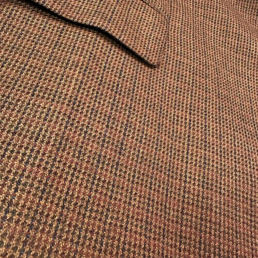 Ralph Lauren Houndstooth Sport Coat Mens Blazer Jacket Lambswool Single Breasted